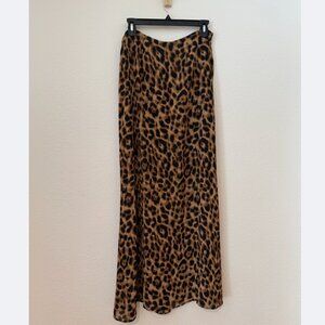 Reformation Leopard Print Viscose Midi Skirt | Made in USA | Size 6